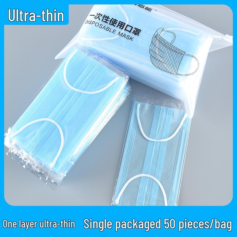 Disposable Breathable Summer Face Mask - Single and Double Layer, Black & White