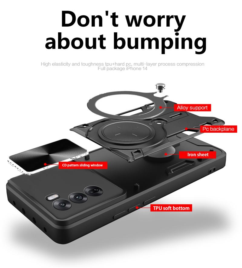 For Oppo Reno12pro 5G Case Car Magnetic Ring Holder Armor Phone Case for Oppo Reno12 Reno 12 Pro 5G Slide Camera Lens Back Cover