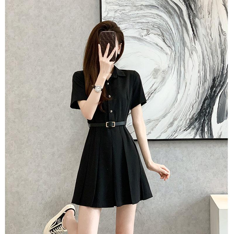 Šaty Dámské Francouzský Design Malé POLO Tričko Černé Šaty