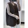 Women's 2023 Autumn/Winter Faux Fur Sleeveless Jacket - Korean Style Loose Fit Trend