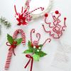 1 Stück Weihnachtsbaum Zuckerstangen Picks Feiertage Wolle Bonbonrolle Dekorationen Neujahrsbaumdeko Büro Mehrere Optionen verfügbar