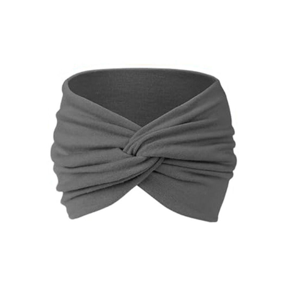

Однотонная повязка на голову Женская Широкая Богемная Повязка для волос для йоги Бохо Повседневный аксессуар для волос для танцев Байкер