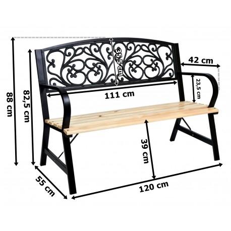 Tito Steel-Cast Iron Garden Bench