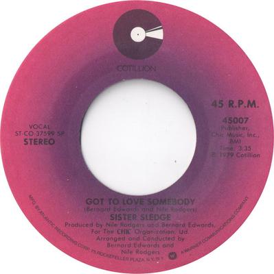 7-Zoll Schallplatte SISTER SLEDGE - Got To Love Somebody 45007 Cotillion 1979 US Soul/Funk Gebraucht