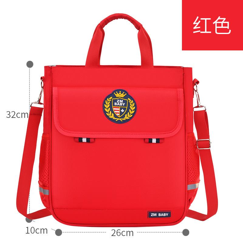 

Малыш, новая сумка для репетиторства в начальной школе, сумка-мессенджер через плечо, школьный рюкзак для тренировок красный