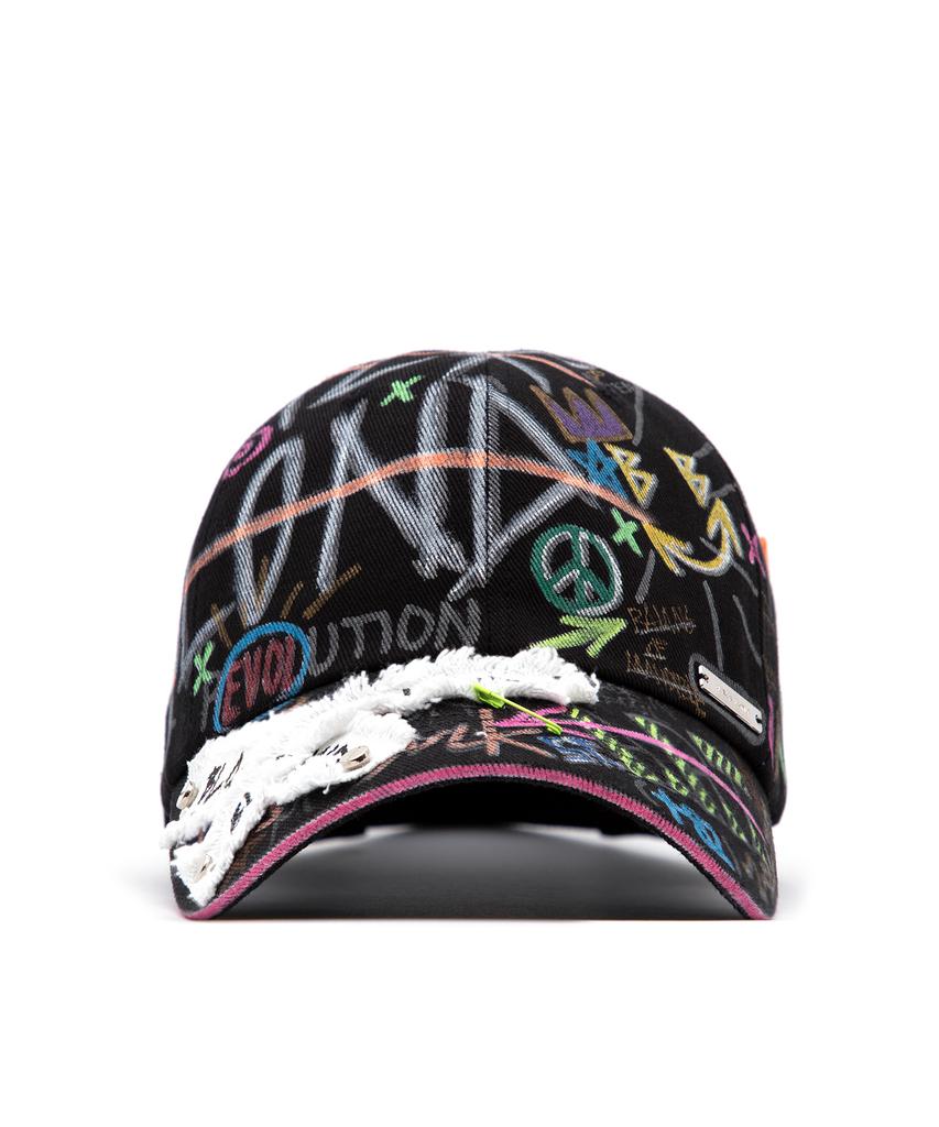 BLACKBLOND Bibbidi Plate Logo Cap Graffiti Version (Black)