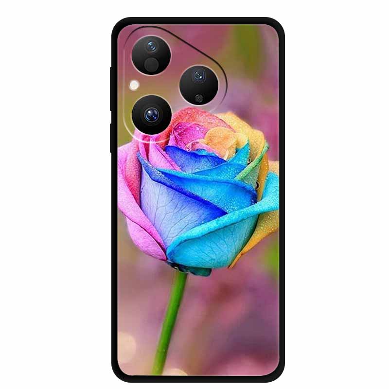For Huawei Pura 80 5G Case Pura80 Coque Black Silicone Soft Back Cover Case For Huawei Pura 80 2025 Phone Case HED-LX9 Funda Bag