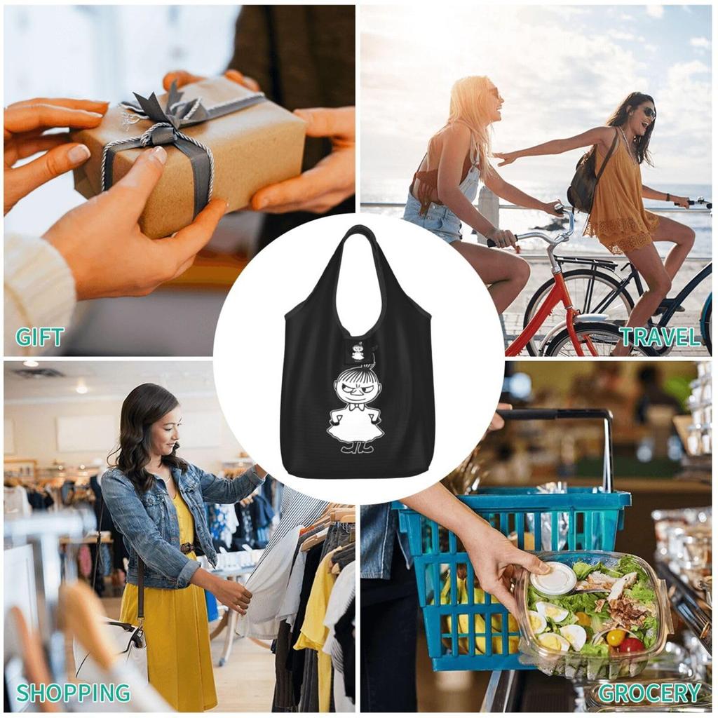 Moomin Little My Eco Lightweight Tote Large Waterproof Shopping Multifunctional Convenience Store Shopping Compact for Women and Say Goodbye to