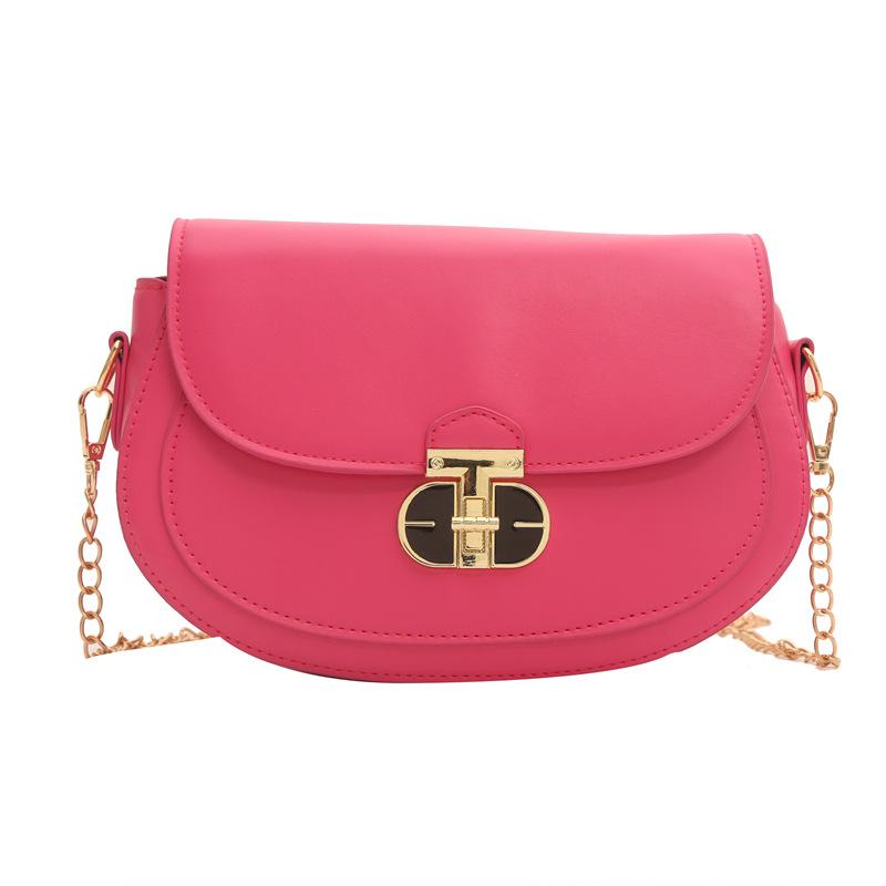 

Pu Маленькая квадратная сумка Модная сумка через плечо с замком Нишевая универсальная женская сумка Простая сумка-мессенджер для поездок на работу роза розовый