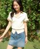 Salon De Yon Classic Denim Mini Skirt_ Blue