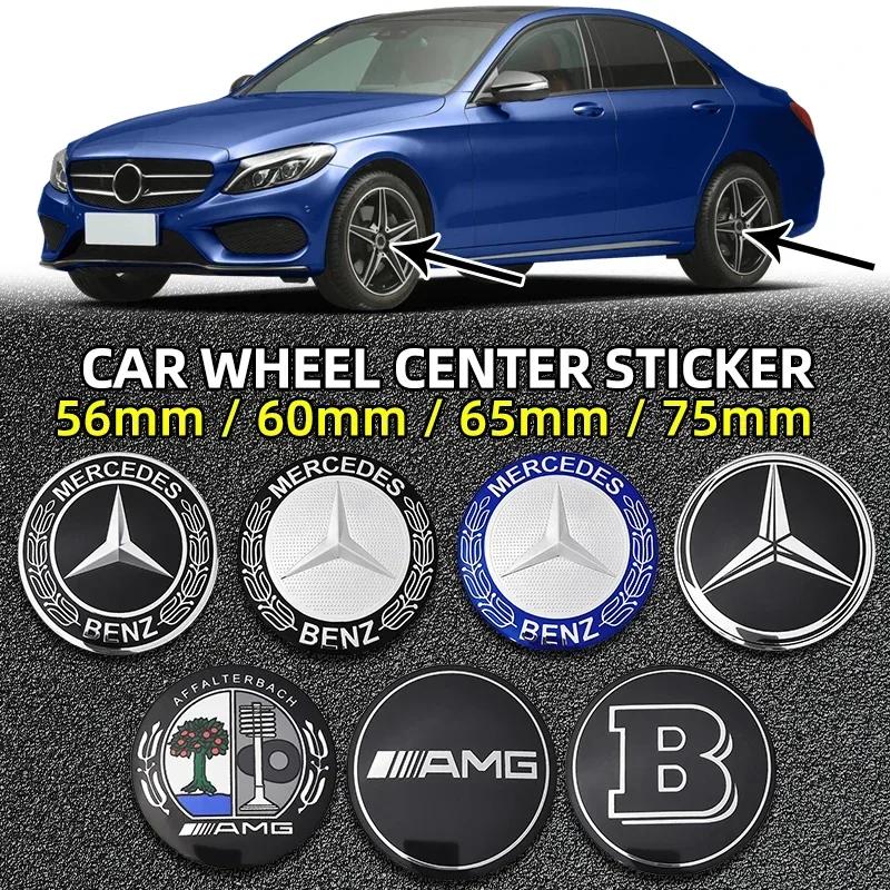 4pcs 56mm 60mm 65mm 75mm Car Wheel Center Hub Caps Sticker Badge For Mercedes Benz A B C E class GLA GLC CLA GLK W204 W205 W212 AR1