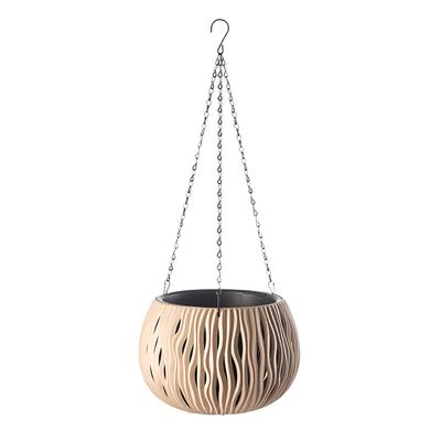 Imitation Rattan Hängepflanzgefäß Langlebig Dekorativ Minimalistisch Blumentopf Hängekorb für Wohnzimmer