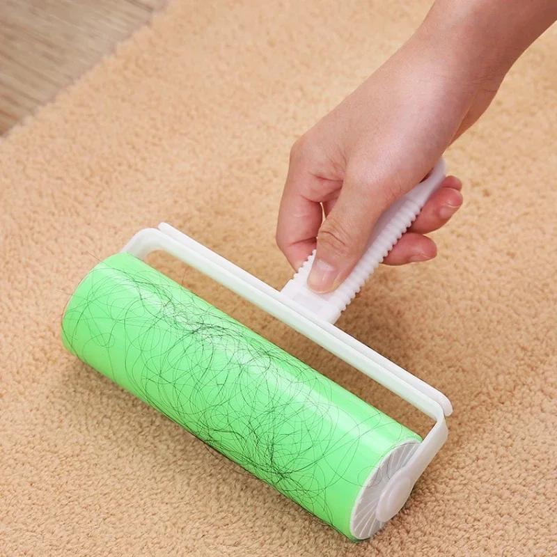 Rouleau adhésif lavable et réutilisable pour vêtements, poils d'animaux, nettoyage ménager, portable, de haute qualité