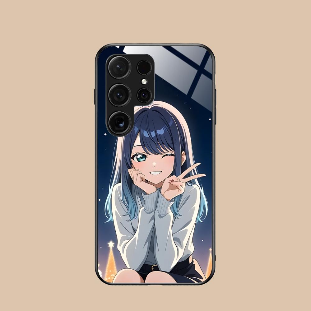 Oshinoko Akane Kurokawa Phone Case for Samsung Galaxy S26 S25 S24 S23 S22 S21 S20 Note20 Plus FE Ultra Glass Colorful Cover