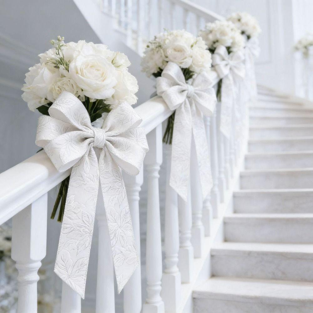 Fabric Trim Christmas Wrapping Ribbon Decorative Bow Decorative Webbing Wedding Decoration