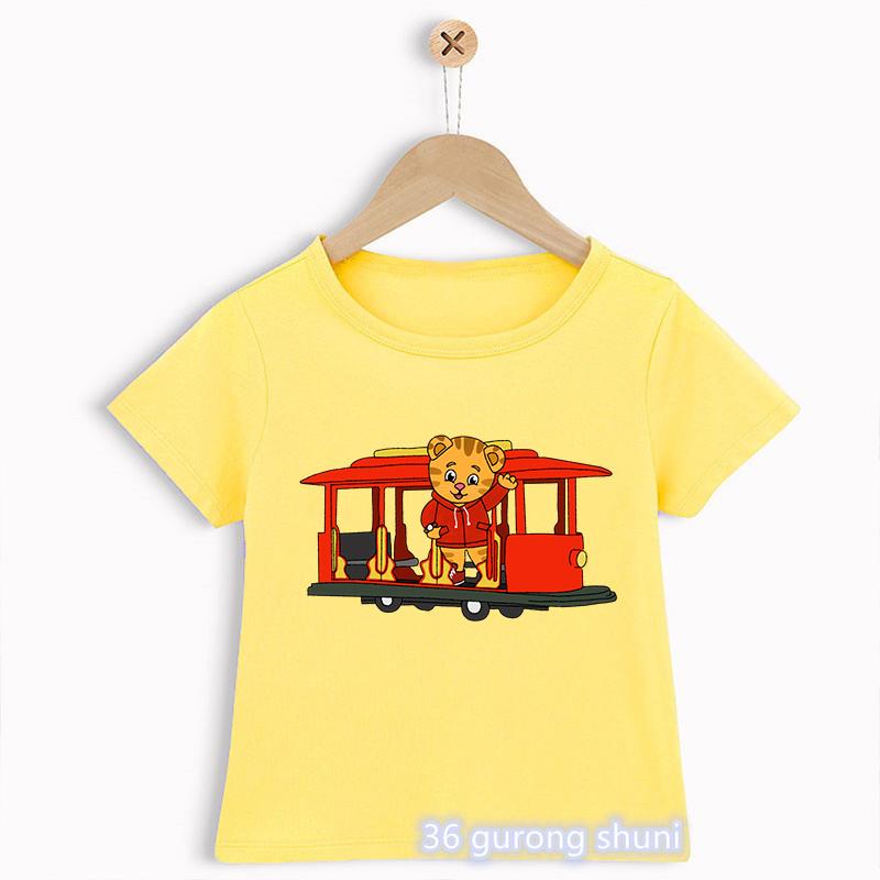 Novelty Design Boys TShirts Funny Daniel TigerS Neighborhood Cartoon Print Toddler Tshirts Summer Fashion ChildrenS T Shirts