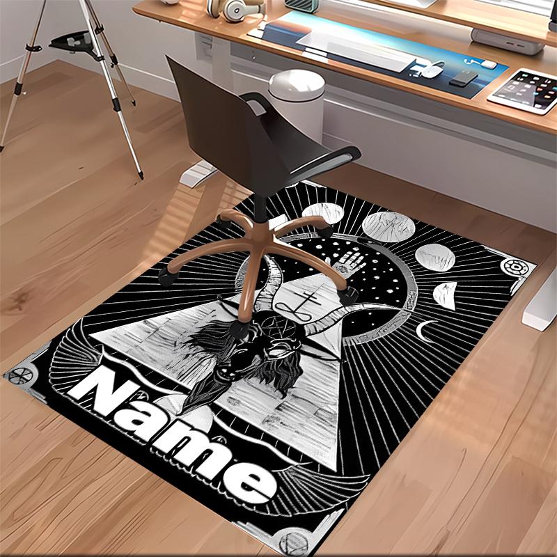 Custom Personalization Baphomet Print Area Rug - Soft, Washable Non-Slip Indoor Mat,Living Room,Home&Office Decorative Rug