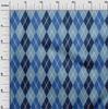 oneOone Cotton Flex Dusty Blue Fabric Argyle Check Quilting Supplies Print Sewing Fabric By The Yard 40 Inches