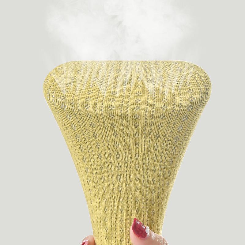 5 Pairs of Women's Summer Thin Cotton Hollow Mesh Pile Socks