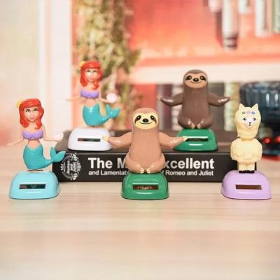 Car Ornament Swing Doll Auto Interior Accessories Solar Power Toy Shaking Head Dancing Doll Sloth Dashboard Decoration Car Styli
