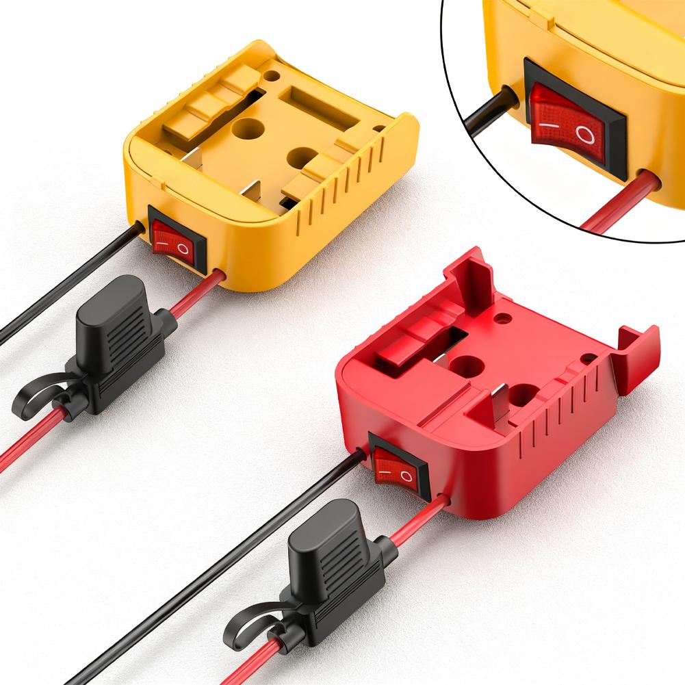 Adaptér Power Wheels Pro Dewalt 20V Lithiovou Baterii DCB206 Pouzdro Spínač Pojistka Svorkovnice 12AWG DIY Jízdné Nákladní Auto RC Auto Hračky