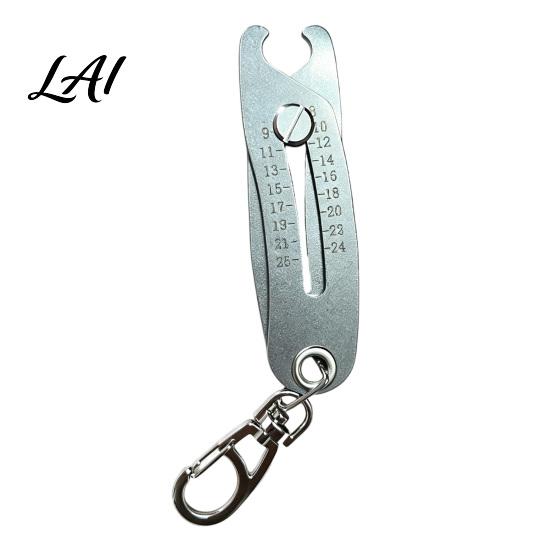 Bolt Measuring Tool Portable Thread Size Checker Keychain Stainless Steel Precise Gauge Gauge Nut Bolts Finder Verification