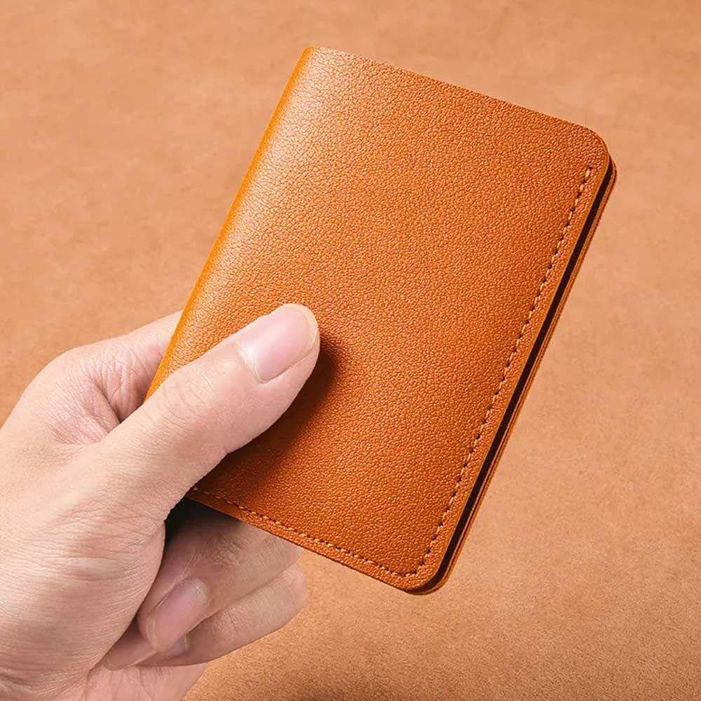 Leather Card Wallet Super Slim Small Purse Multifunctional Card Bag  Men Women