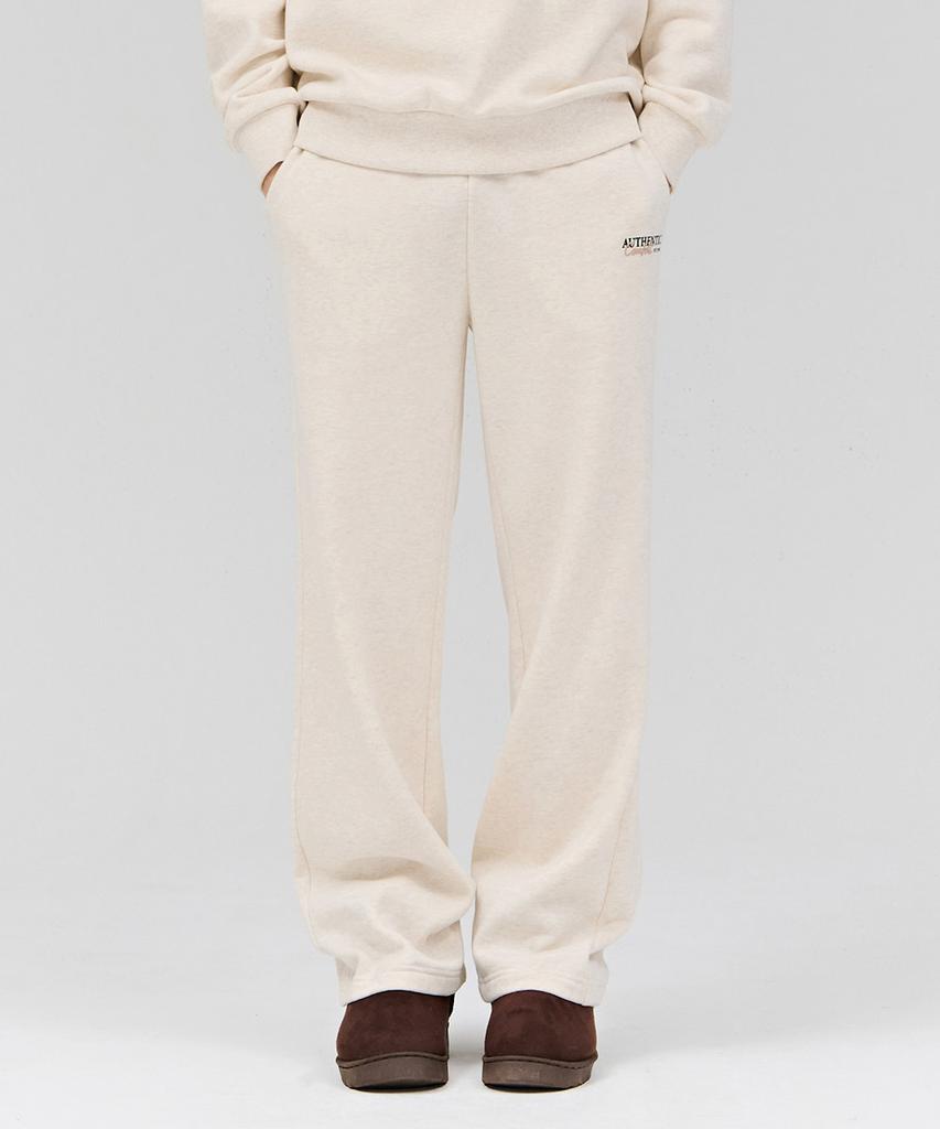 CHASECULT Unisex Essential Straight Brushed Pants - Beige