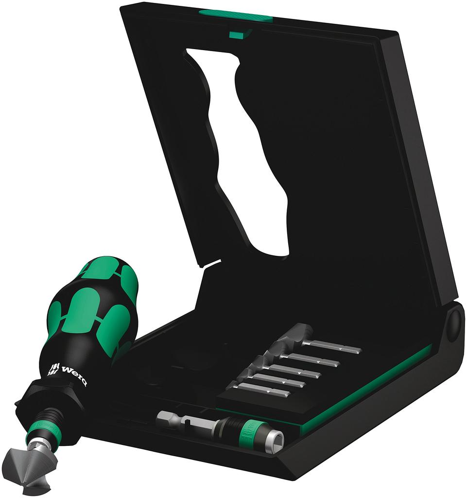 WERA Countersink Driver Handle Set with Drive and Case 8-Piece 6.35mm (104650)
