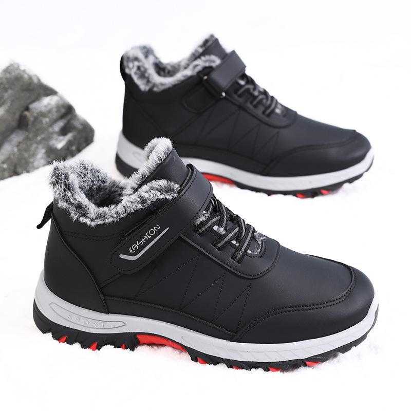Bomullssko vinter varm snøstøvler mote avslappet bomullsstøvler utendørs fortykket fløyel sport gåsko kald