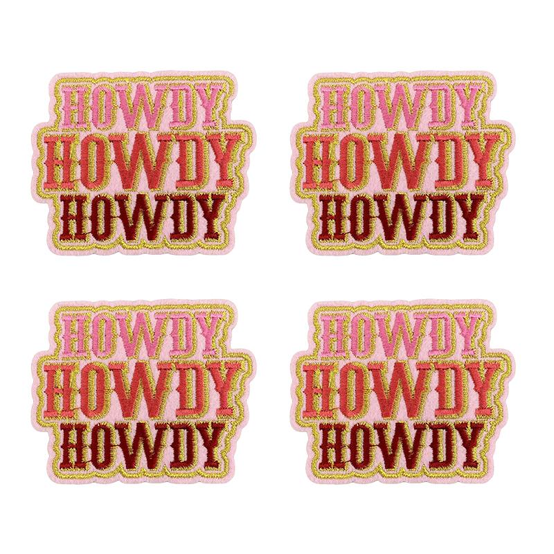 10pcs /Lots Western Cowboys Embroidered Patches Letter Patch Iron On Patches For Clothing Thermoadhesive Patches Jackets Hats Diy 