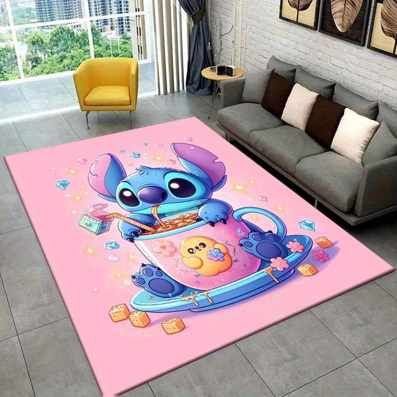 1pc Stitch Pattern Area Rug Soft Flannel Floor Mat for Living Room,Office,Bedroom and Carpet