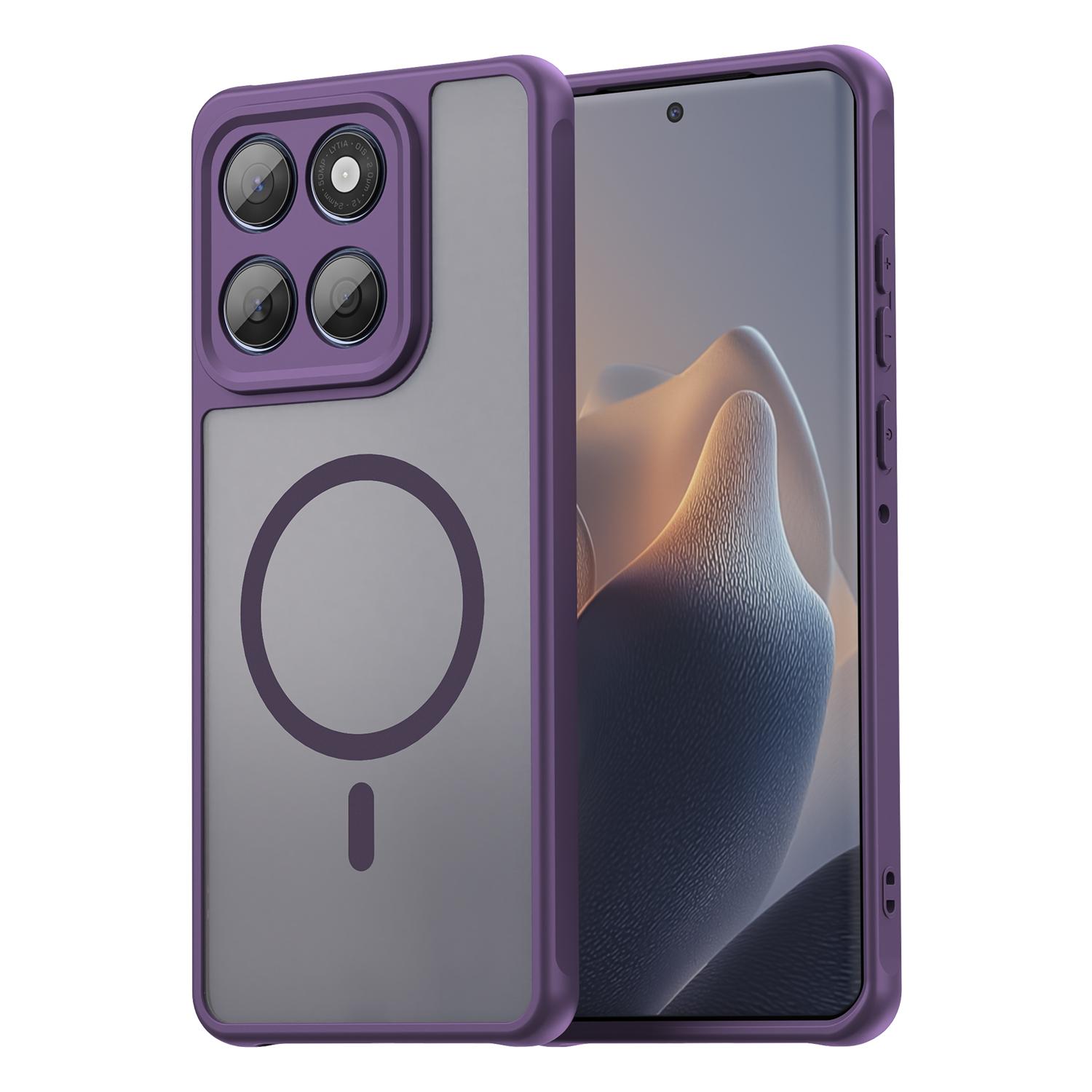 

Чохол для Motorola Moto Edge 60 Fusion Magsafe Чохол для Moto Edge 60 Pro Матовий Прозорий Магнітний Бездротова Зарядка Ударостійкий Фунда Motorola Edge 60 Pro фіолетовий