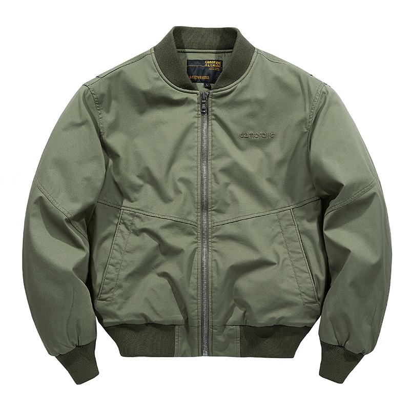 Baumwoll-Bomberjacke für Herren im Frühling und Herbst, lockere, große Größe, Baseballjacke für Herren