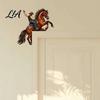 Animal Head Door Topper Western Horse Wooden Decor, 2D Printed Rustic Frame Home Ornaments Ornament, Top Shelf Decoration for Farmhouse Style Interior
