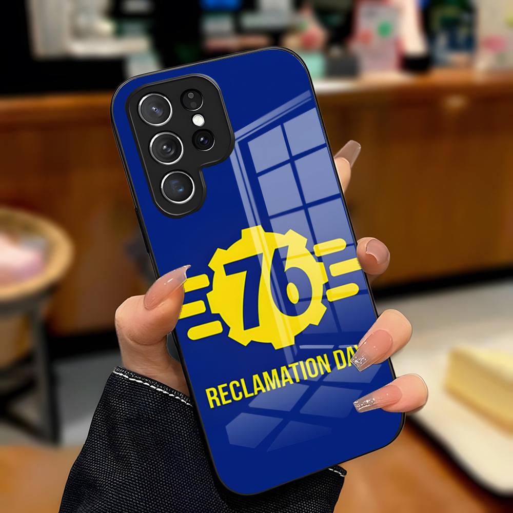 Game F-Fallout Phone Case For Samsung S25 Plus S20 S20 Plus S22 Ultra S23 FE S21 Plus S21 Ultra Glass Cover