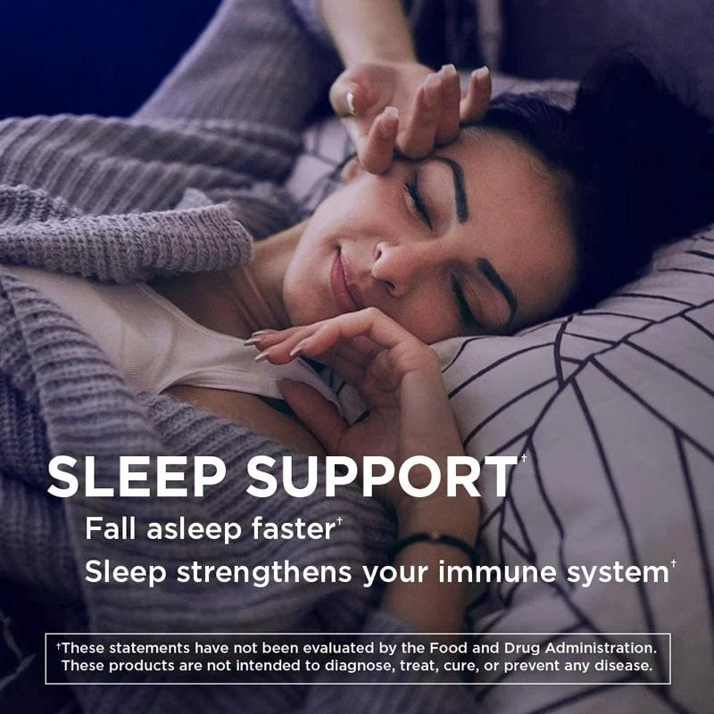 Sleep Support Capsules with Magnesium, L‑Theanine, GABA, 5‑HTP , 120 Capsules, 60‑Day Supply