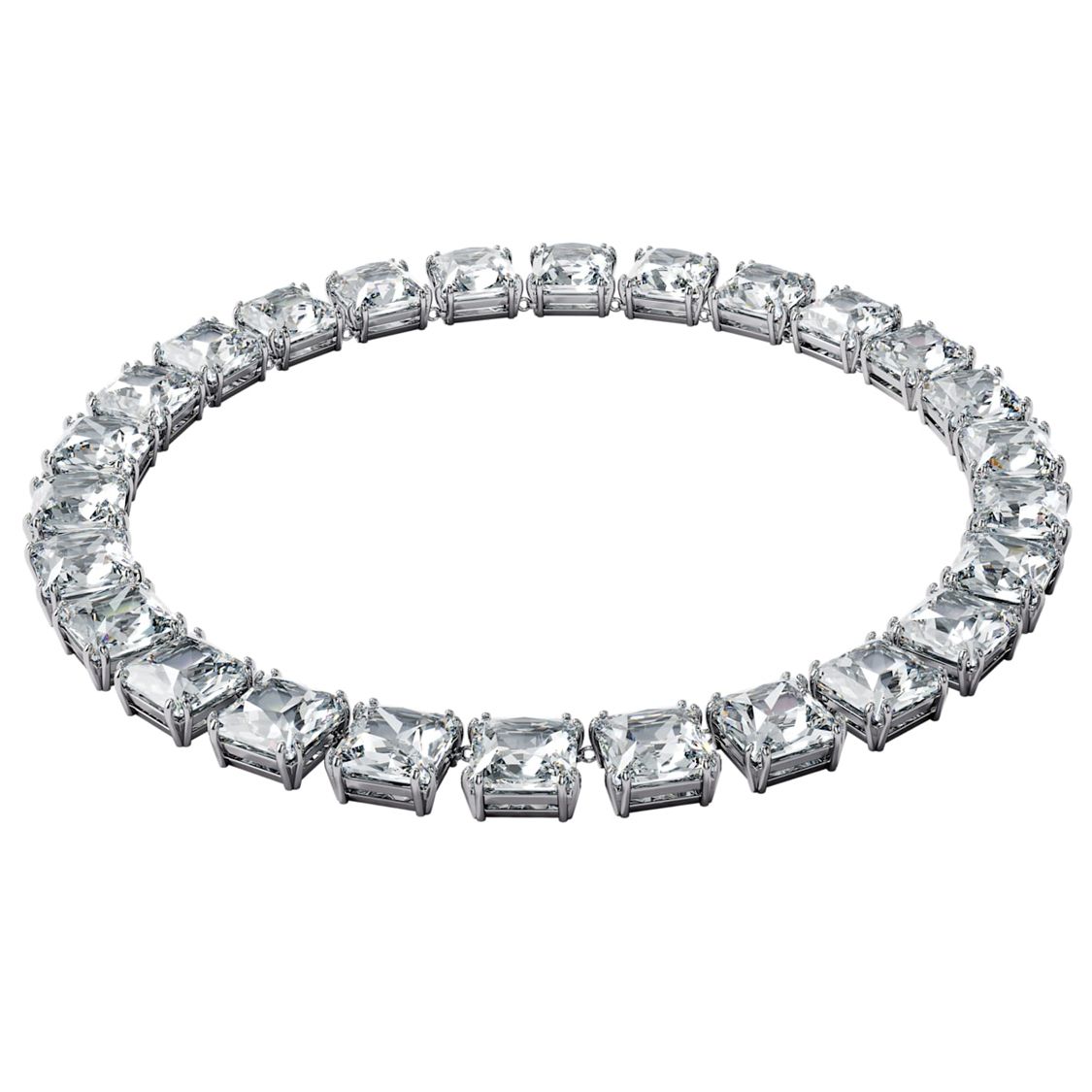 Swarovski Millenia Necklace Square Cut Crystal Women necklaces White Rhodium-Plated 5599206 White,F