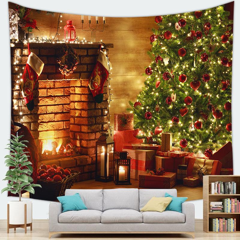 Bedroom Home Interior Christmas Series Tapestry Wall Hanging