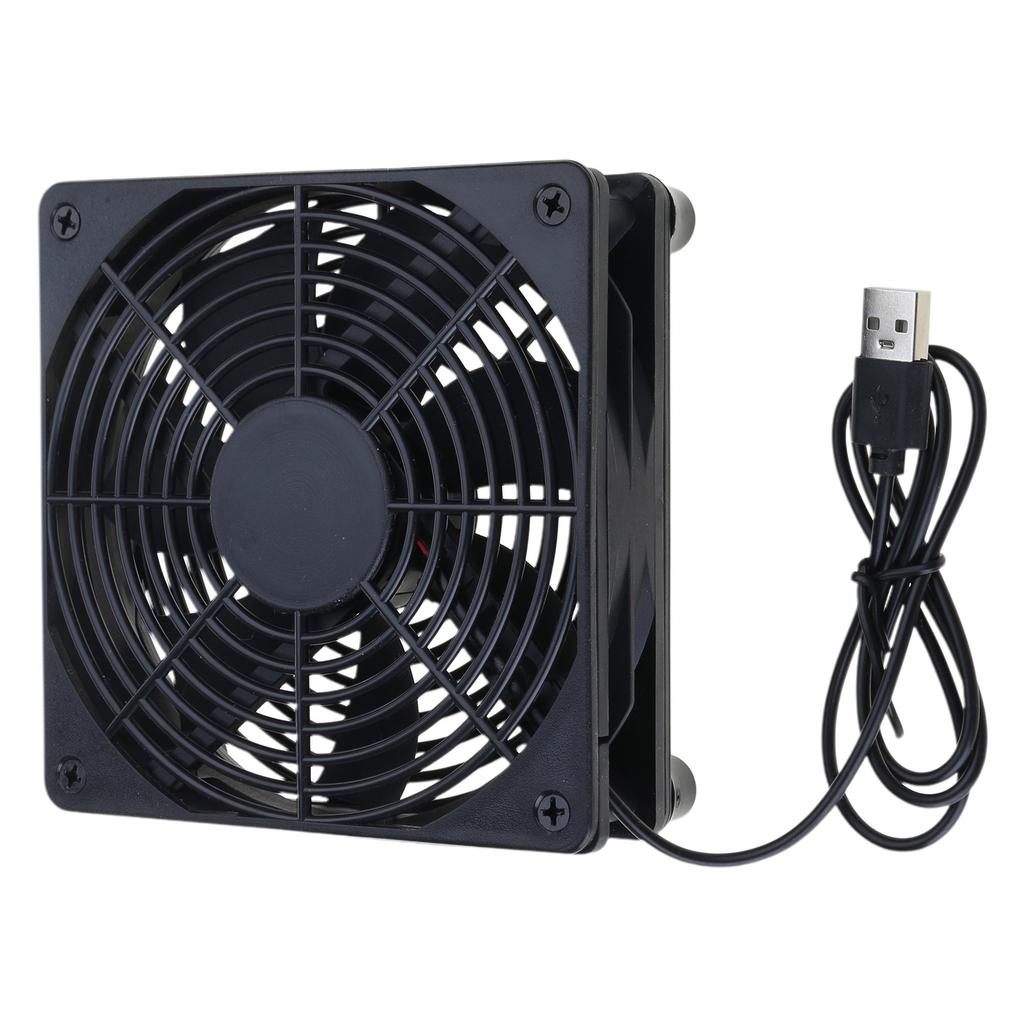 USB Powered Cooling Fan Stand 120mm for Router Rack DIY Audio Video Network Cabinet Server Workstation Mining Machine Laptop Cooler