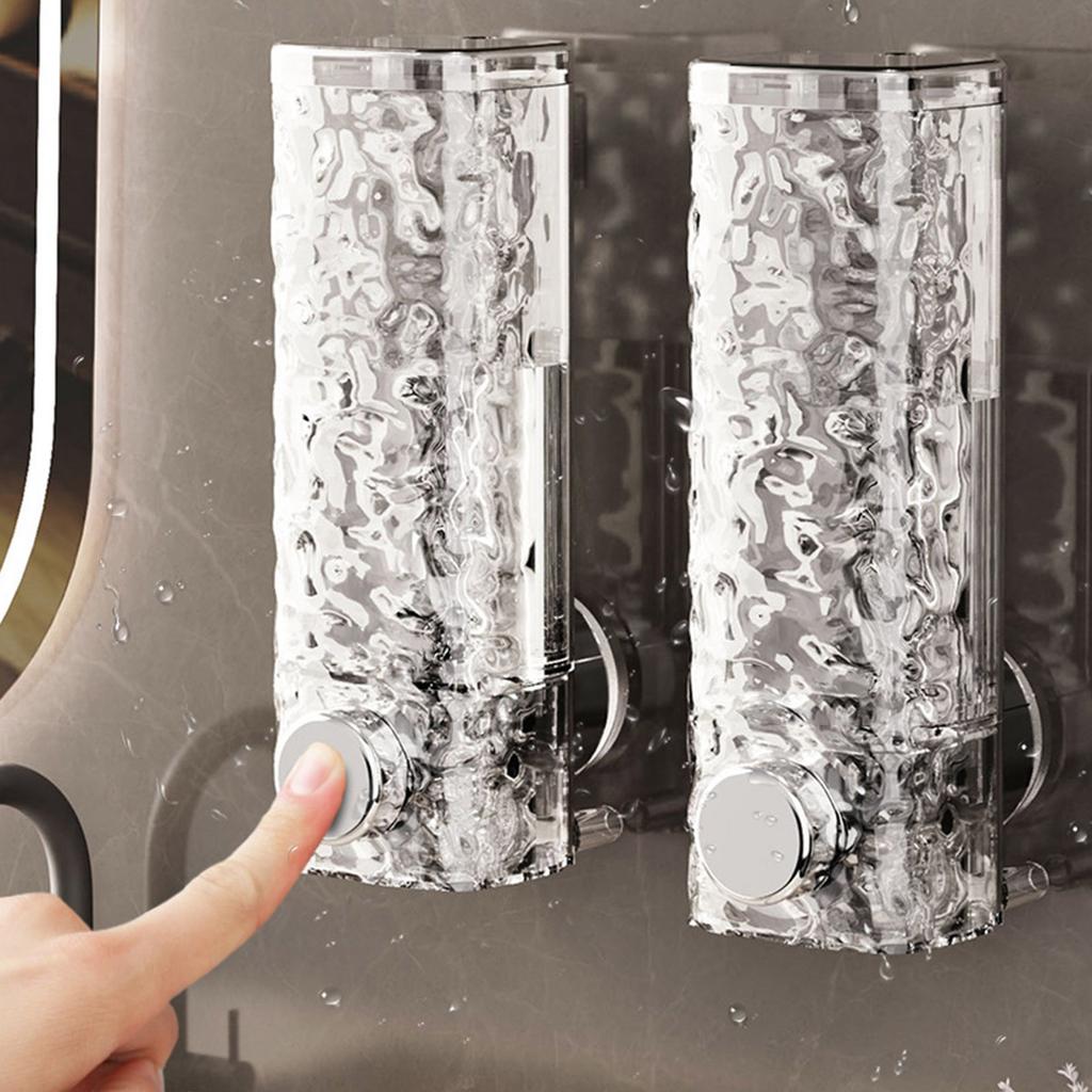 PET Soap Dispenser with Suction Cup Easy to Monitor Liquid Level for Travel and Camping