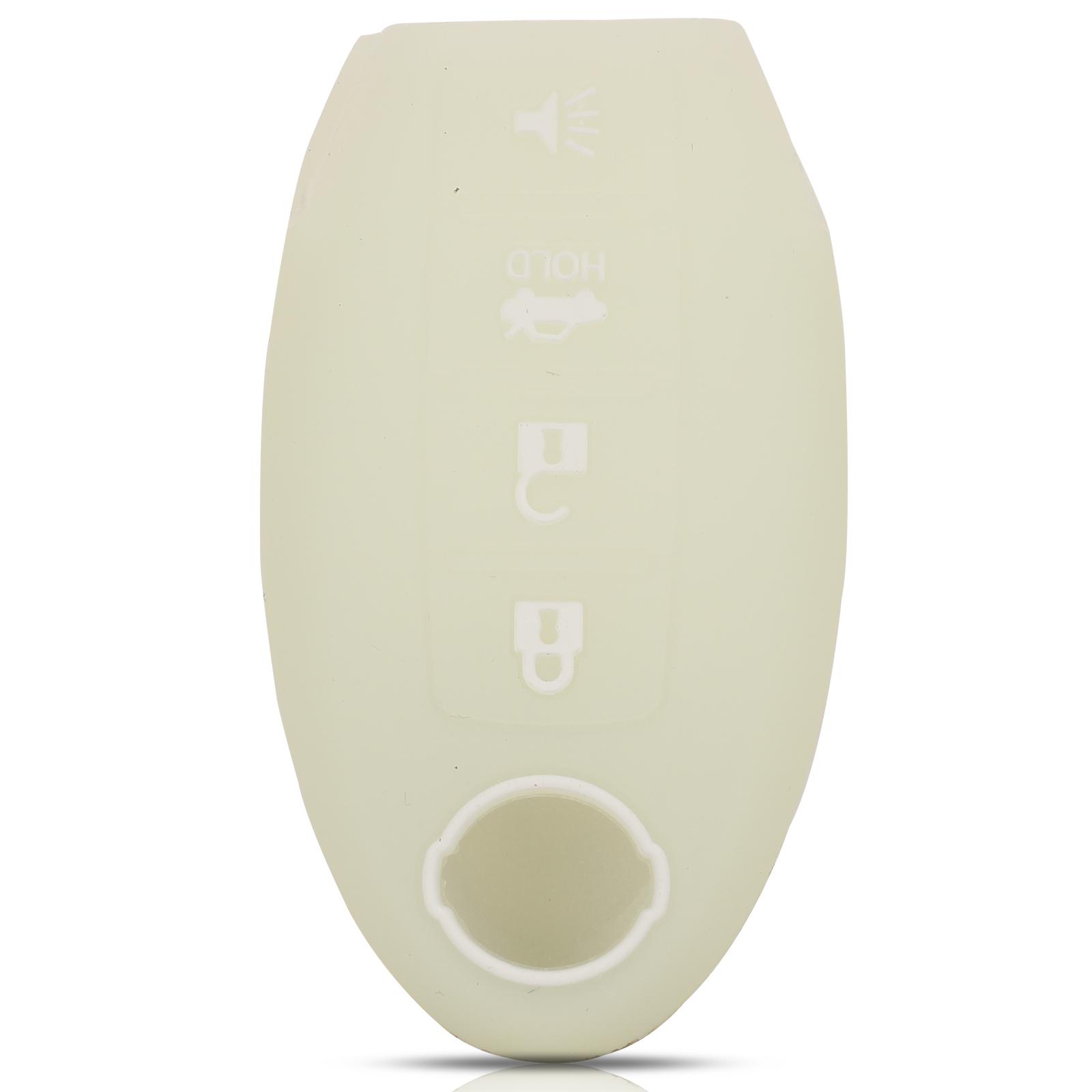 

Силіконовий чохол для ключа-пульта автомобіля для Nissan Altima Maxima Murano Sentra Versa Titan Leaf Juke Quest Elgrand NV200 Note Tiida білий