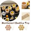 Montessori Wooden Beehive Clip Toy For Children Hand-eye Coordination, Color Recognition And Counting Skills Training