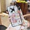 Cartoon Ring Phone Case For ZTE Blade V70 Max/Nubia V70 Max Shockproof Wristband Phone Holder Wrist Strap Silicone Cute