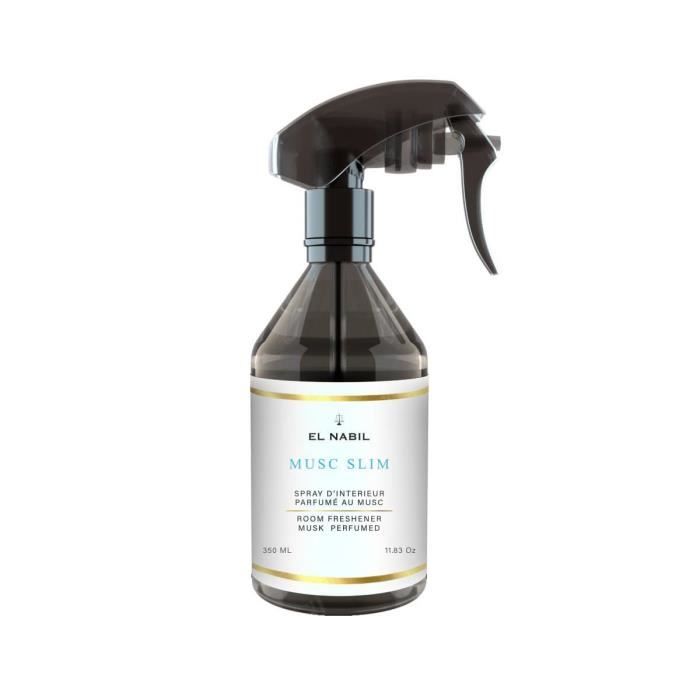 Room Freshener - EL NABIL - MUSC SLIM - 350ml - Notes fruitées - Fleurs Blanches - Musc