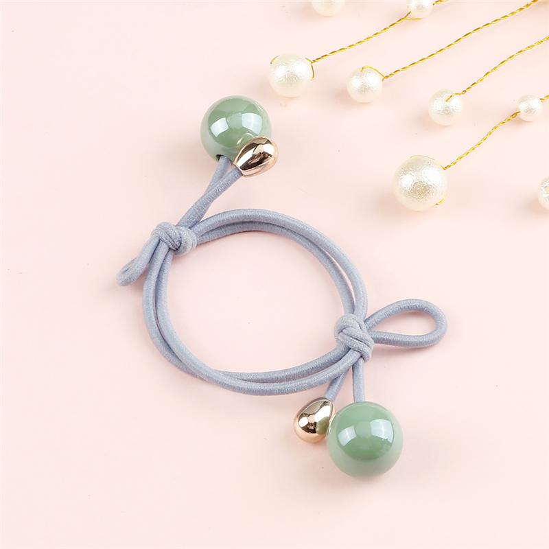 Bowknot Ball Pendant Hair Band Korean Fashion Headband Women Girls Hair Rope High Elastic Simple Scrunchie Hair Accessories Gift