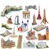 3D World-famous Architectural Puzzle Big Ben Pisa Tower White House Kindergarden Toy Children Classroom Handmade Gifts Jigsaw