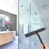Shower Squeegee for Glass Doors Silicone Squeegee with Hook Bathroom Shower Mirrors Tiles and Car Windows Streak Free Cleaning