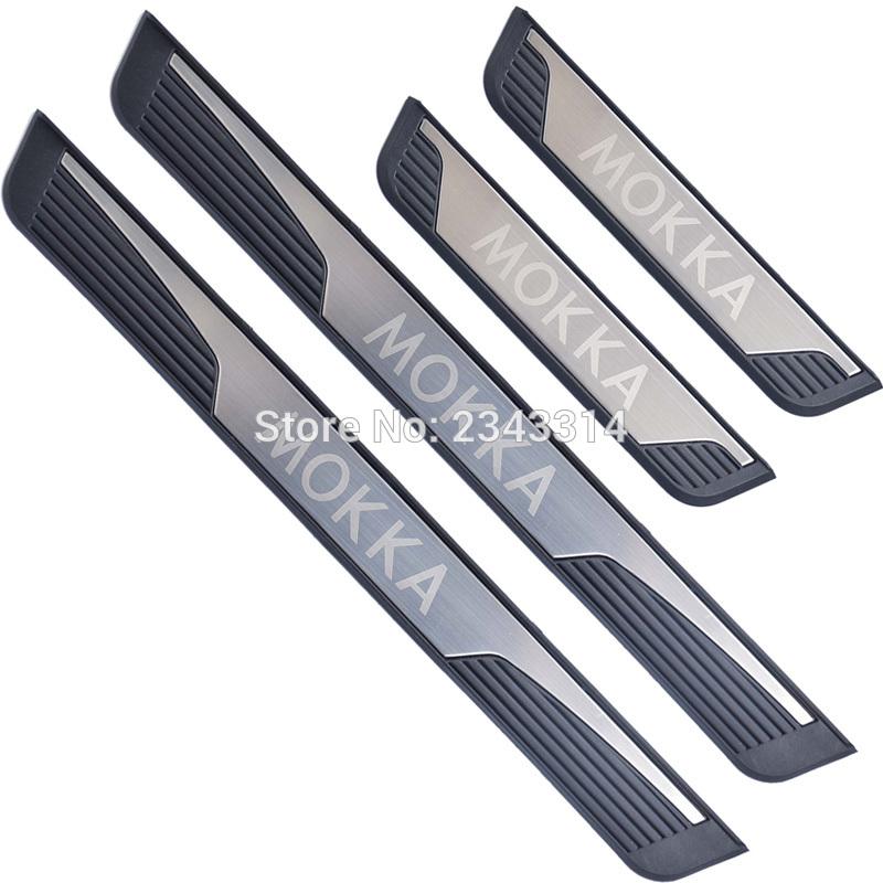 

For 2014- Vauxhall Opel Astra H J K Mokka X Stainless Door Sill Kick Scuff Plate Pedal Protector Trim Car Styling Accessory Mokka