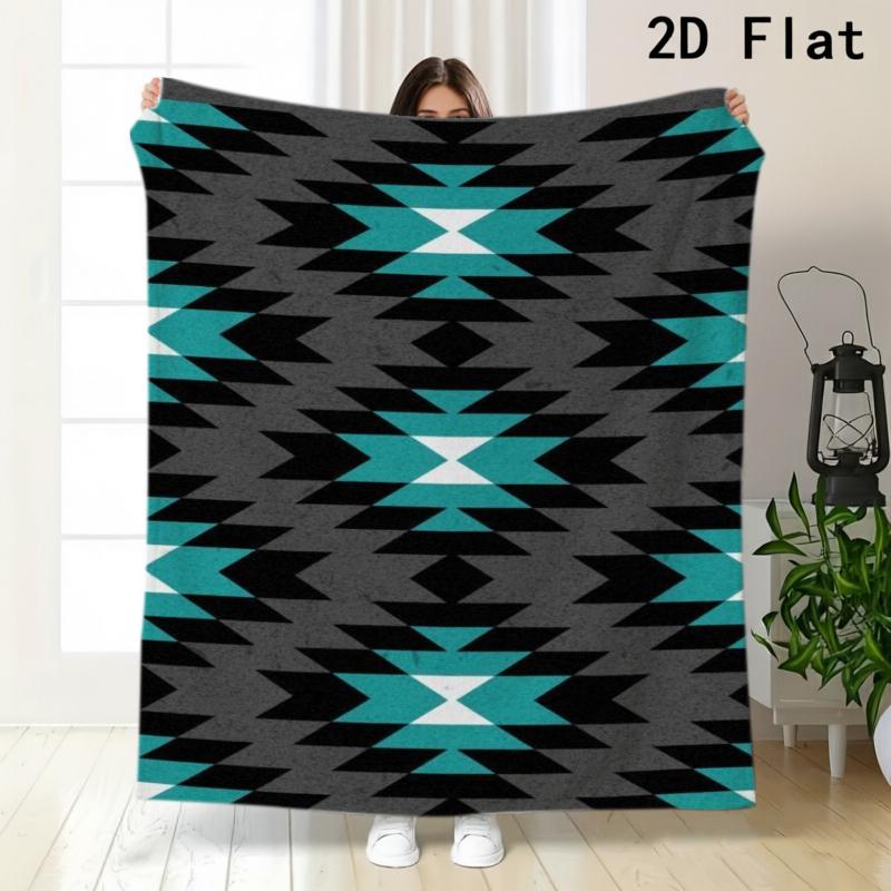 Southwestern Triangle Pattern Throw Blanket Sunroom Bedroom Family Nook Warm Blanket Guest Quarters Office Living Room Presents